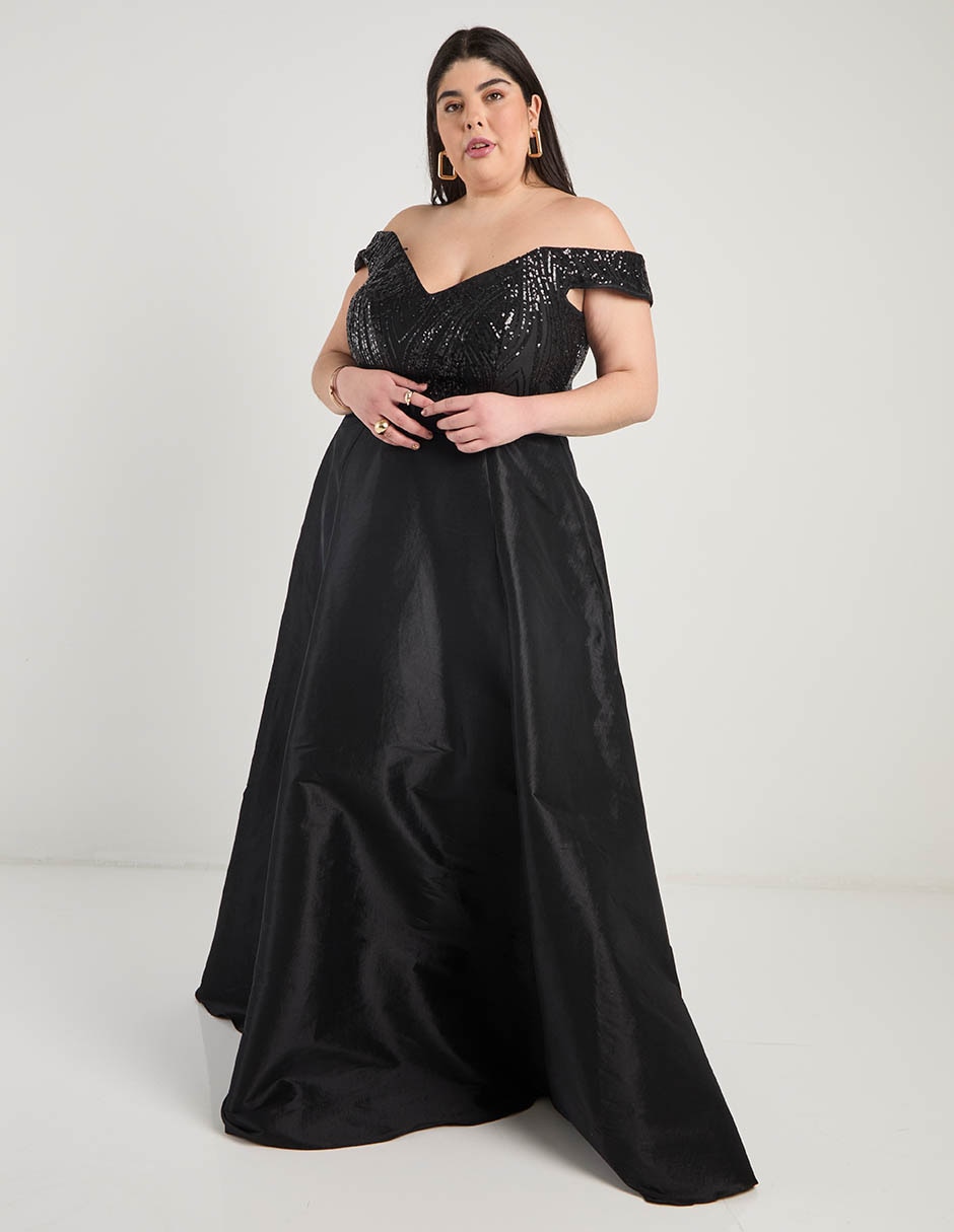 Vestido maxi fiesta escote v 7