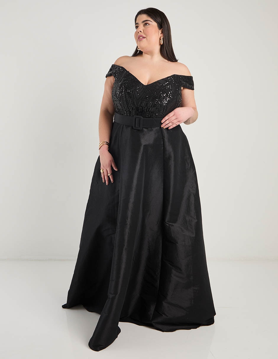 Vestido maxi fiesta escote v 8