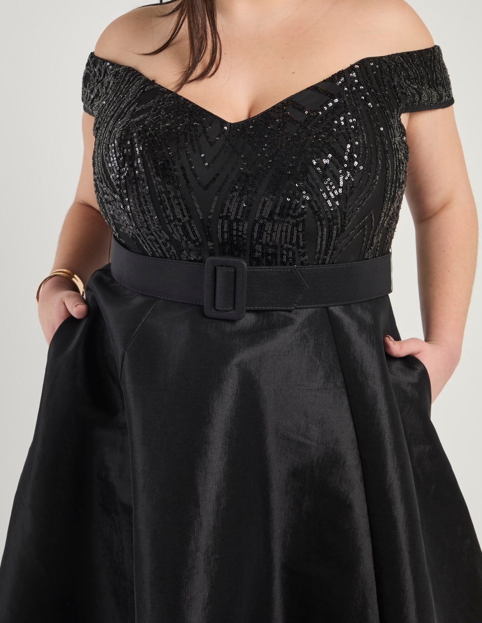 Vestido maxi fiesta escote v 9
