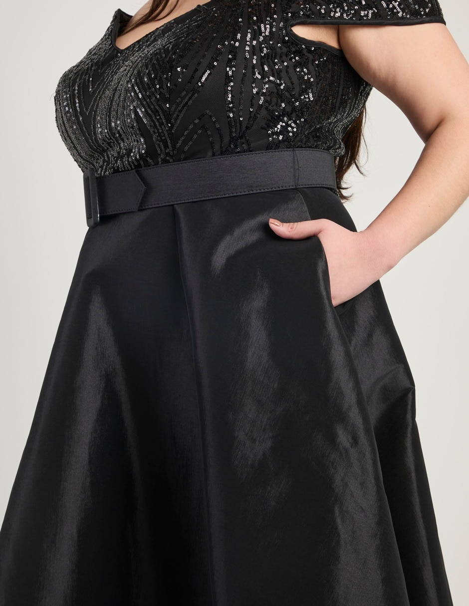 Vestido maxi fiesta escote v 10