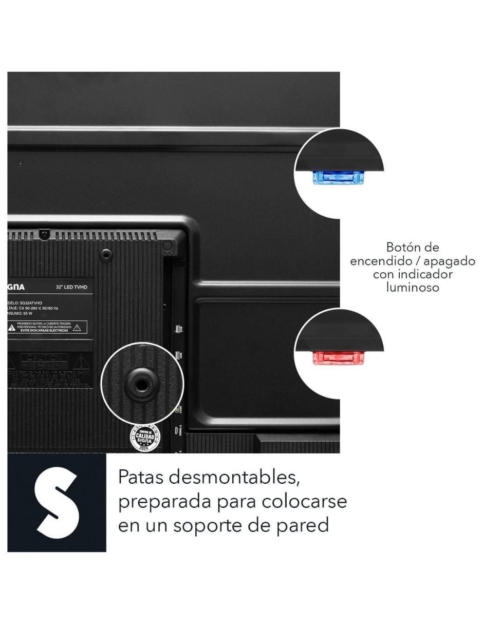 Pantalla smart tv led de 32 pulgadas hd signa smart tv pantalla 32 hd 1080p android tv pantalla inteligente led dolby hd compatible con app de streaming tvhd television smart (32 pulgadas) con google tv con 6