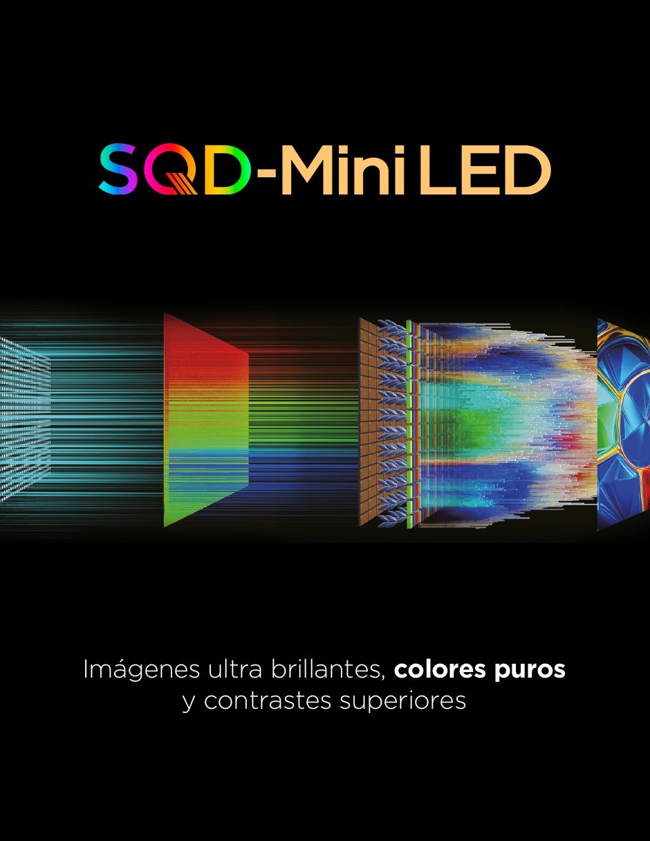 Pantalla smart tv tcl sqd-mini led 98 pulgadas 4k/uhd 98x11l con google tv