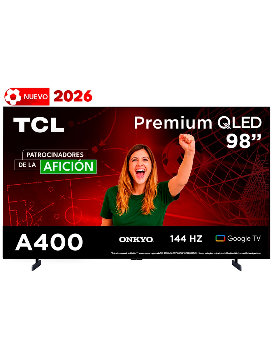 TCL Pantalla smart tv tcl qled de 4k/uhd 98a400 con google tv