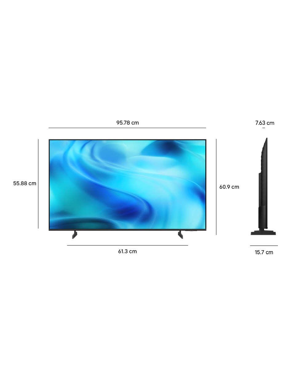 Pantalla Smart TV Samsung Crystal UHD de 43 pulgadas 4K/UHD UN43U8500HFXZX con Tizen