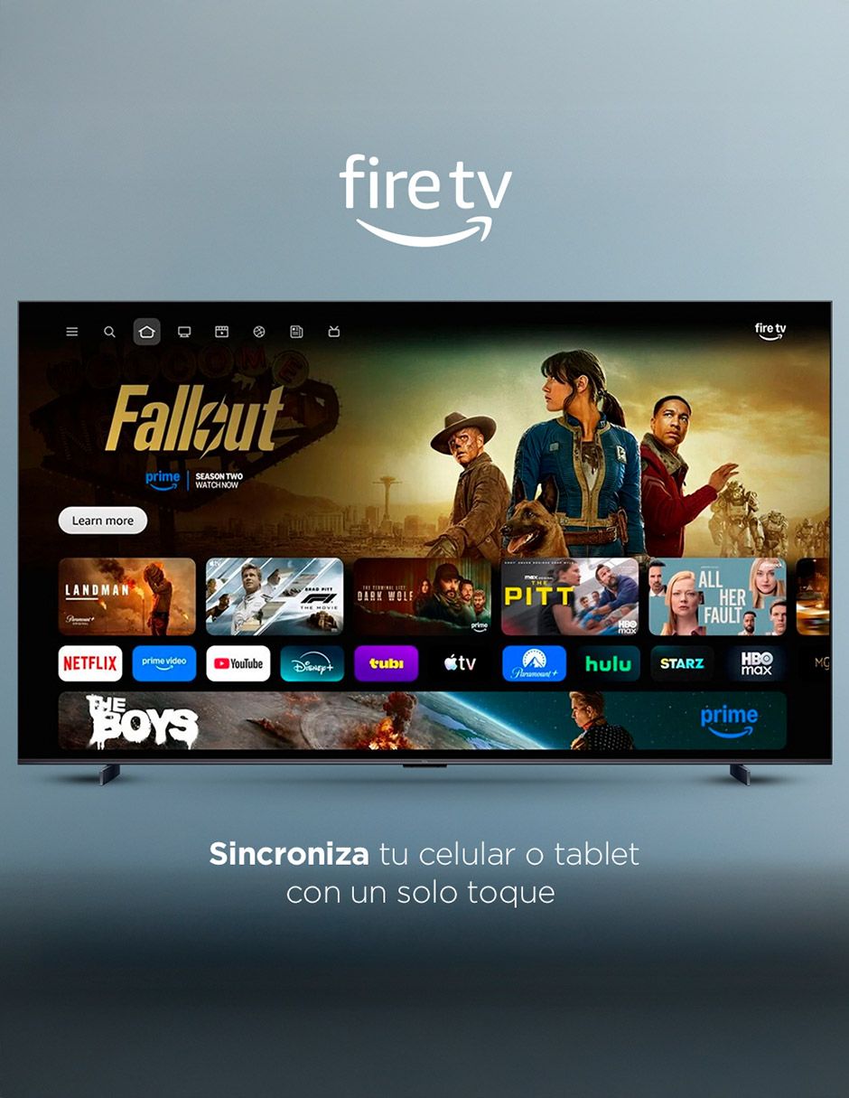 Pantalla Smart TV de 65 pulgadas QD- mini LED de 4K/UHD 65QM64L con Fire OS 2