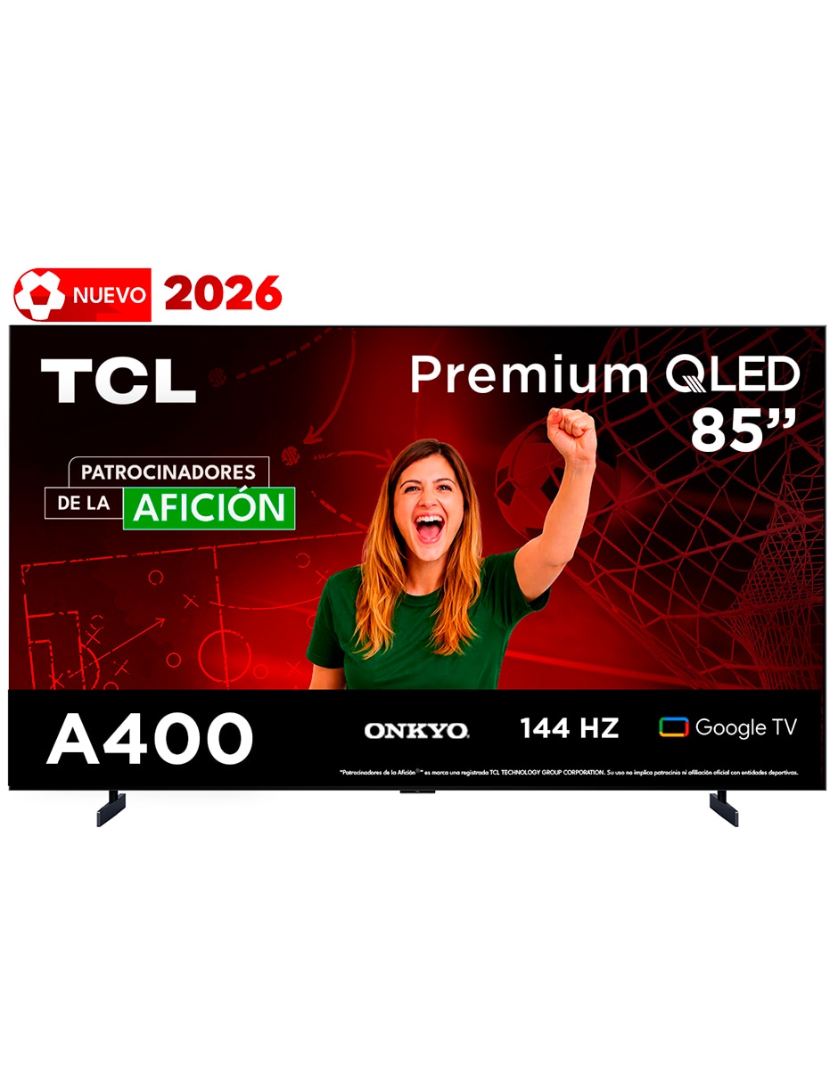 Pantalla Smart TV Tcl QLED de 85 pulgadas 4K/UHD 85A400 con Google TV