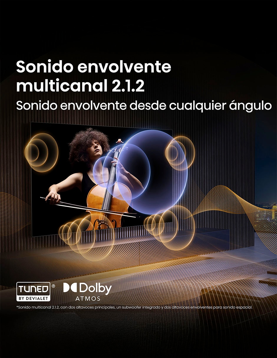 Pantalla Smart TV Hisense Mini LED 65 pulgadas 4K/UHD 65U7SFM con AI Smooth Motion