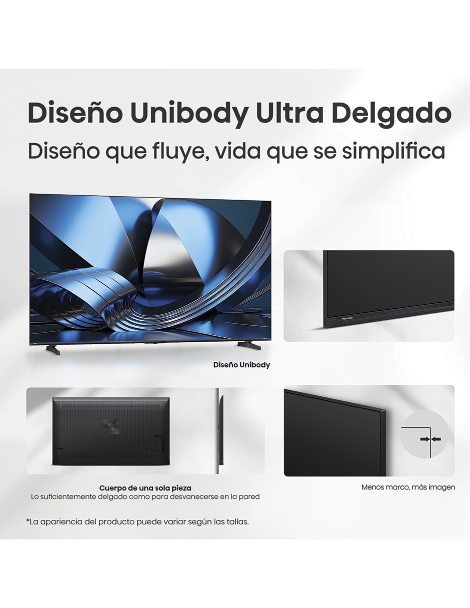 Pantalla Smart TV Mini LED de 55 pulgadas 4K/UHD 55U6SV con Vidaa con AI Smooth Motion 11