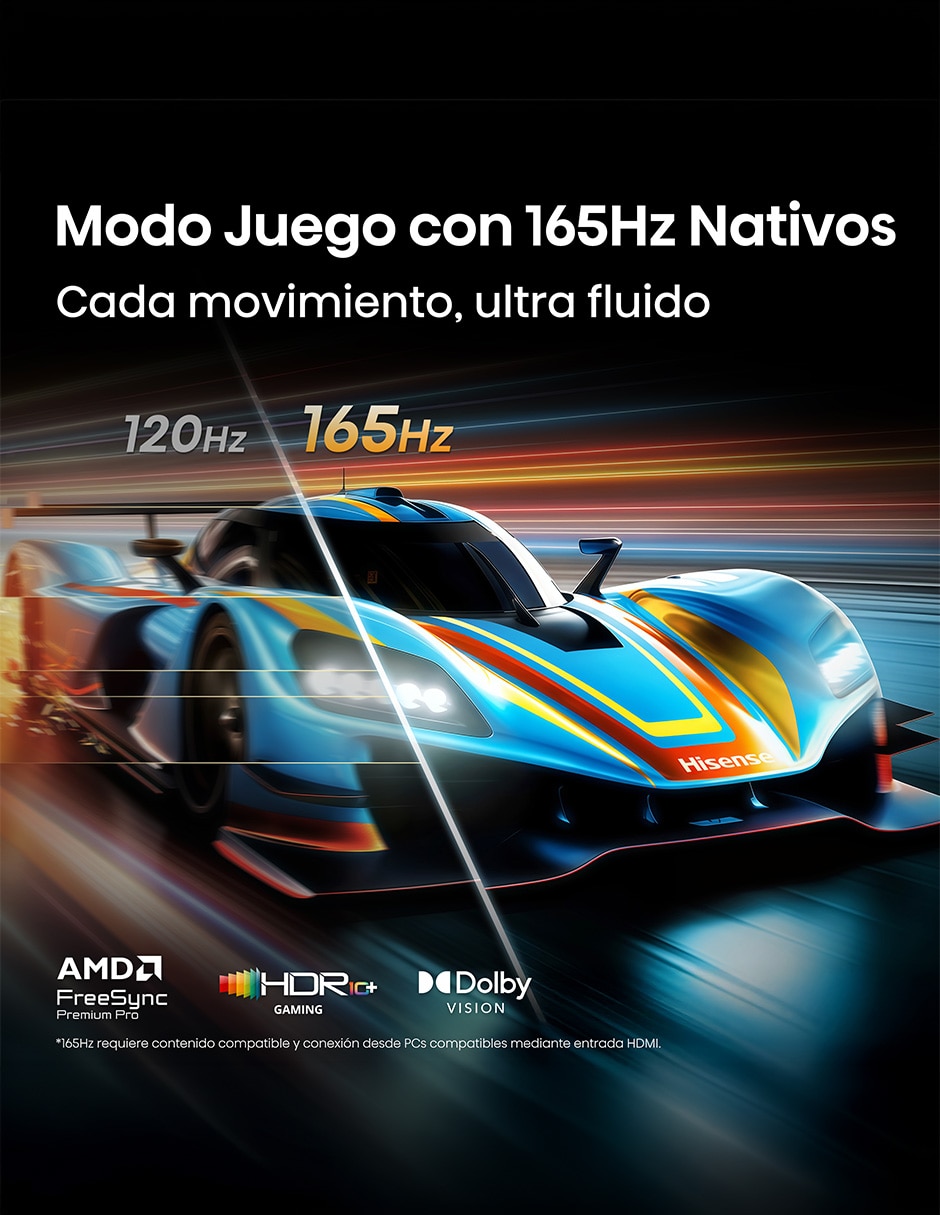 Pantalla Smart TV Hisense Mini LED 85 pulgadas 4K/UHD 85U7SG con Android TV con AI Smooth Motion