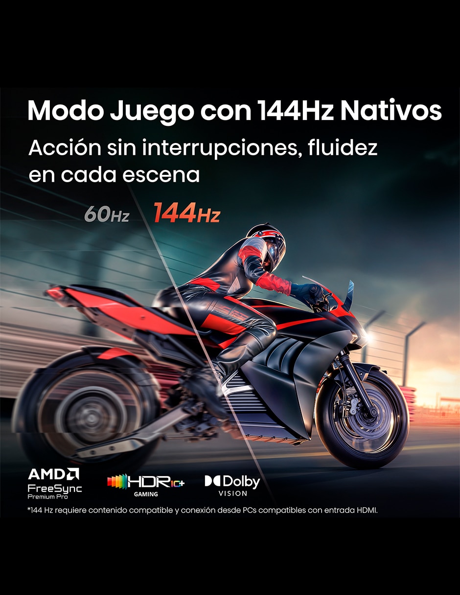 Pantalla Smart TV Hisense Mini LED 50 pulgadas 4K/UHD 50QD8SFM con AI Smooth Motion