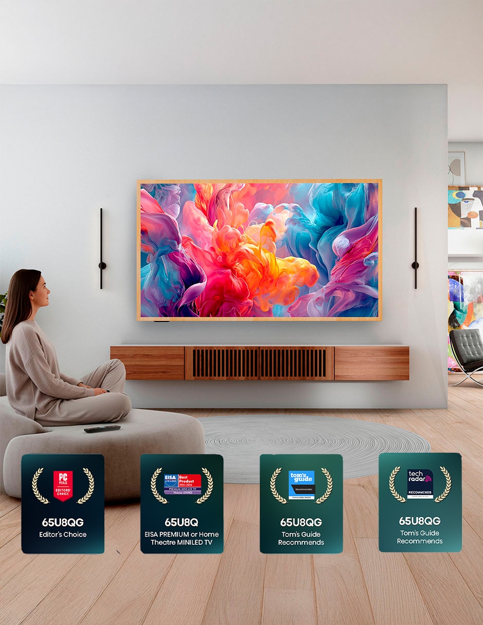 Pantalla Smart TV QLED de 65 pulgadas 4K/UHD 65S7SG con Android TV con AI Picture 2