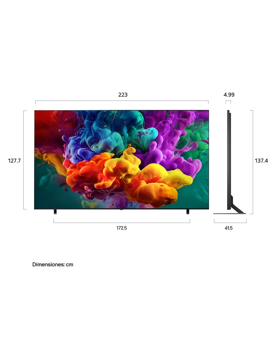 Pantalla Smart TV QNED de 100 pulgadas 4K/UHD 100QNED85BS con evo AI 17