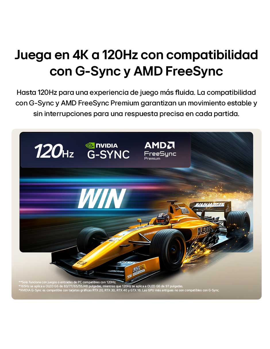 Pantalla Smart TV OLED 65 puadas 4K OLED65G6PSA con evo AI 2
