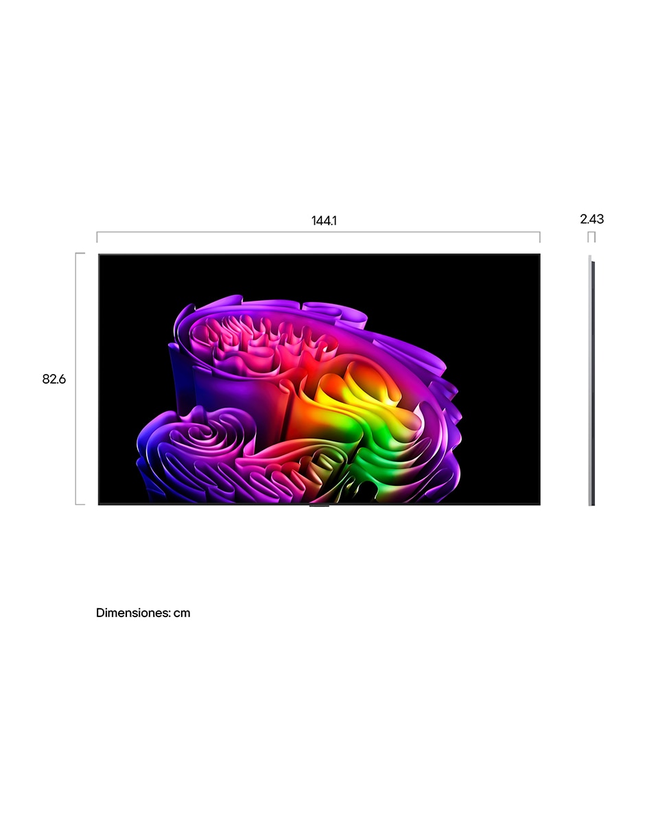 Pantalla Smart TV OLED 65 puadas 4K OLED65G6PSA con evo AI 16