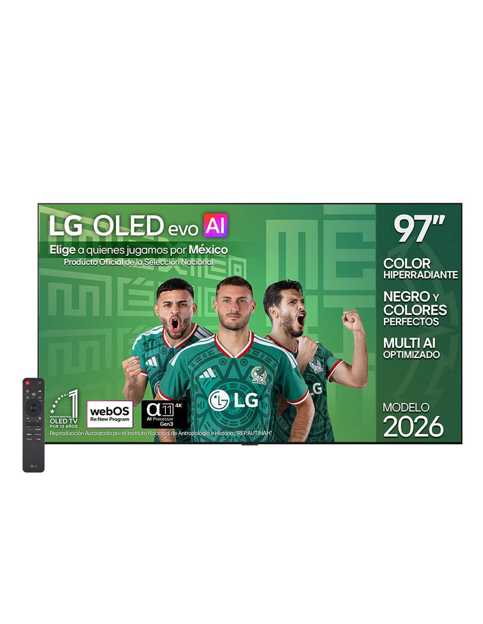Pantalla Smart TV OLED de 97 puadas 4K/UHD OLED97G6PSA con WebOS con evo AI