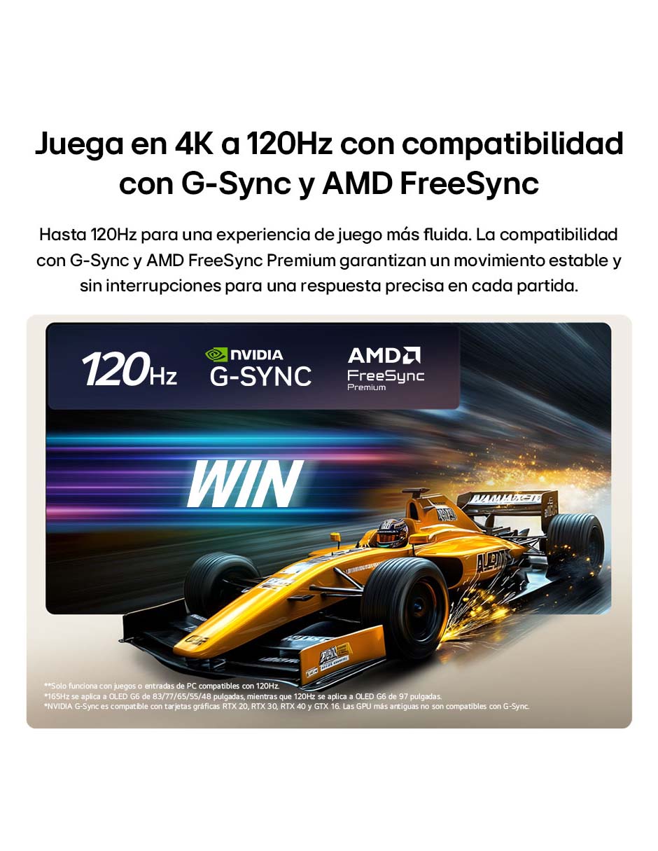 Pantalla Smart TV OLED de 97 puadas 4K/UHD OLED97G6PSA con WebOS con evo AI 4