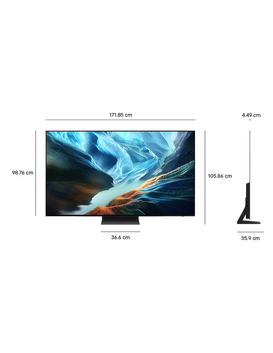 Pantalla Smart TV Samsung OLED de 77 pulgadas 4K QN77S90HAEXZX con AI Escalado a 4K