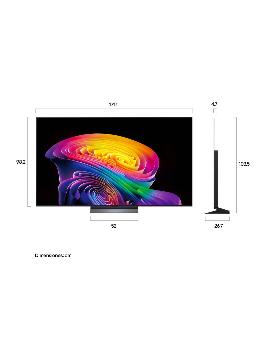 Pantalla Smart TV LG OLED 77 pulgadas 4K/UHD OLED77C6PSA con evo AI
