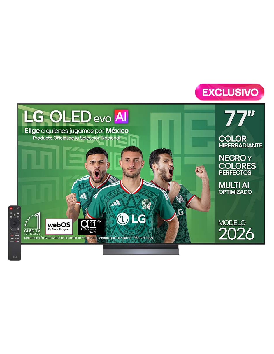 Pantalla Smart TV OLED 77 pulgadas 4K/UHD OLED77C6PSA con evo AI