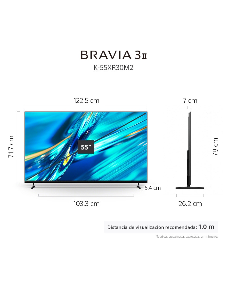 Pantalla Smart TV LCD de 55 pulgadas 4K/UHD Bravia 3 II con Android TV y AI Picture 3