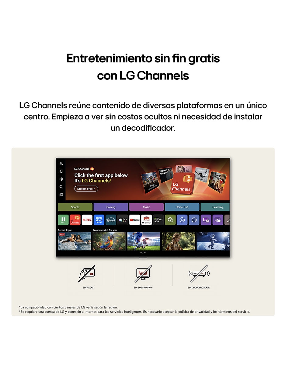 Pantalla Smart TV UHD de 75 pulgadas 4K/UHD 75NU850BPSA con WebOS 9