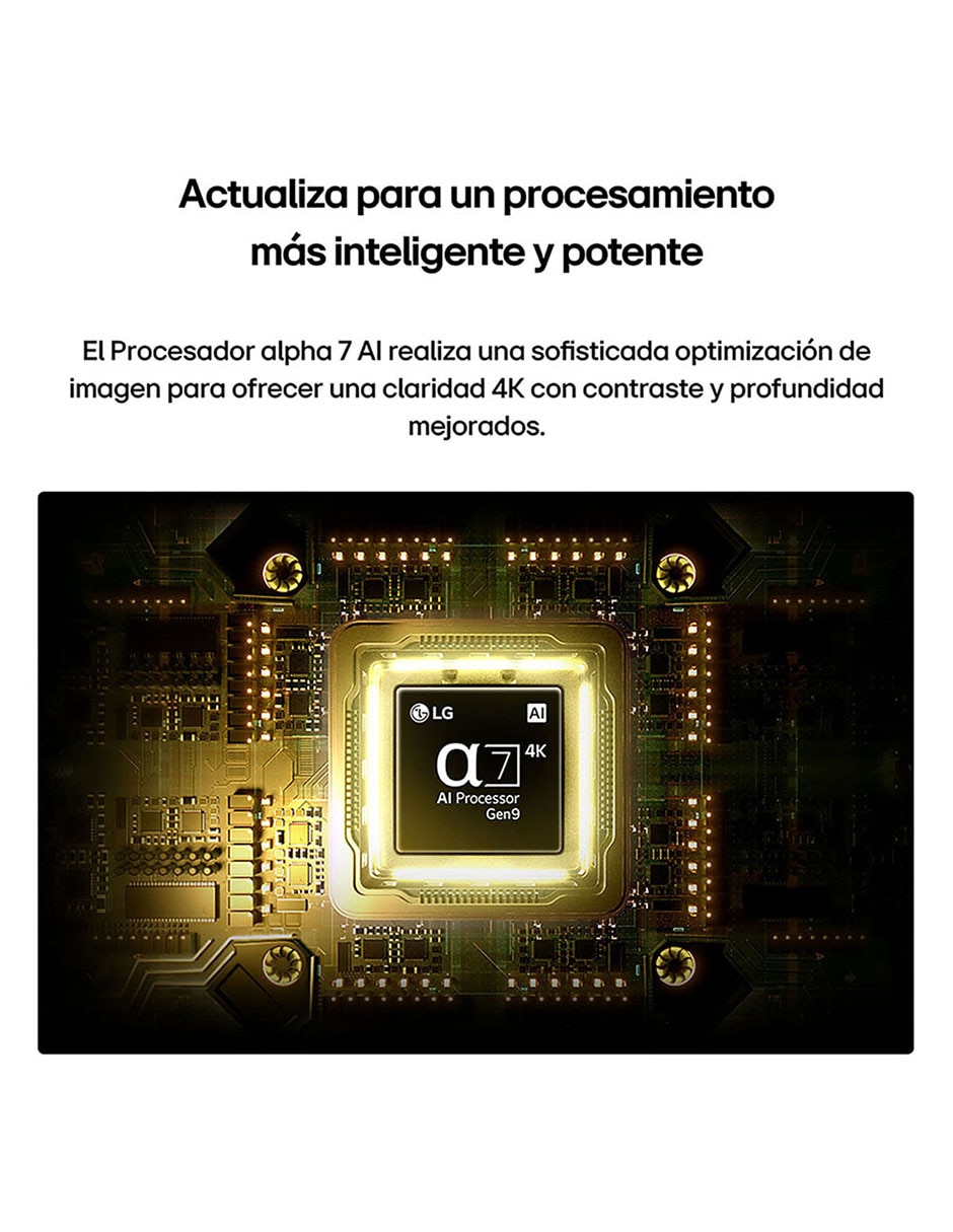 TELEVISION UHD de 4K/UHD 43NU850BPSA con WebOS No aplica con AI webOS 10