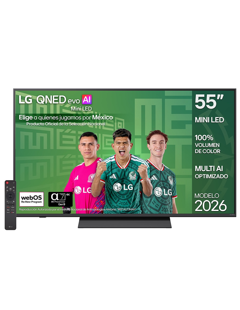 LG Pantalla Smart TV LG QNED de 4K 55QNED81BSC con WebOS con AI Upscaling