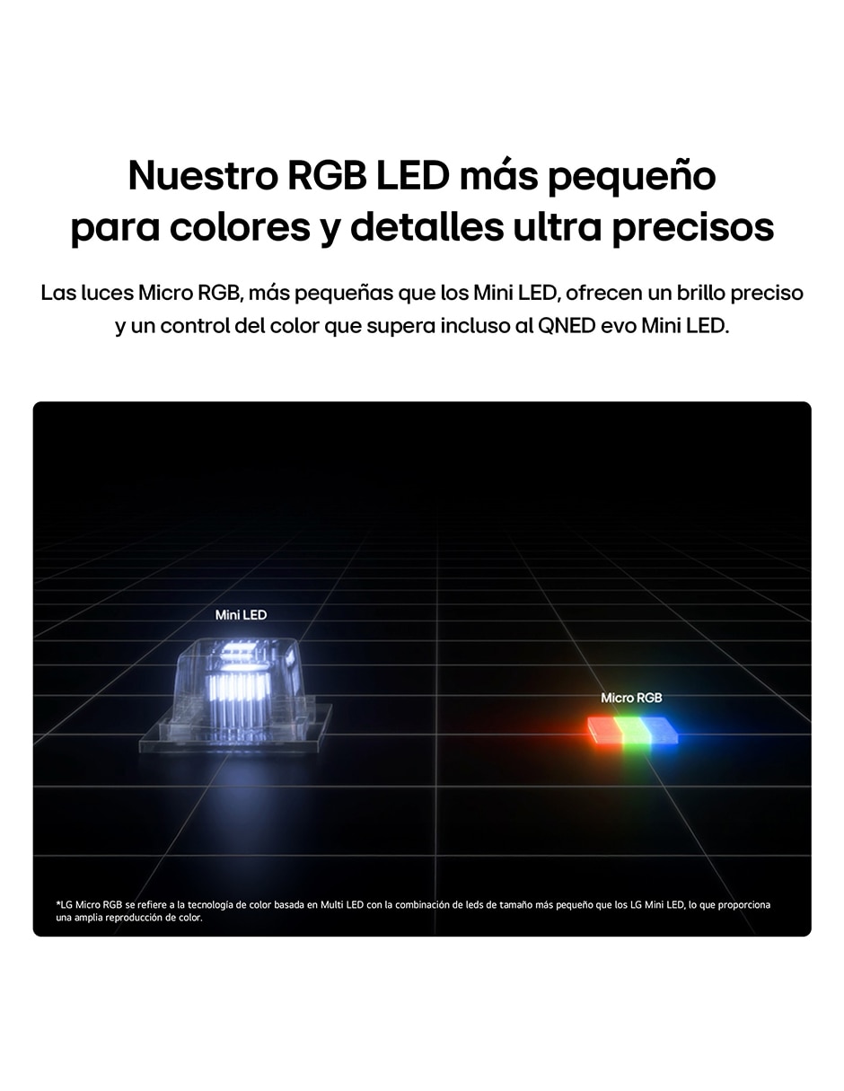 Pantalla Smart TV LG Mini LED de 4K 86MRGB95BSA con WebOS con AI Upscaling