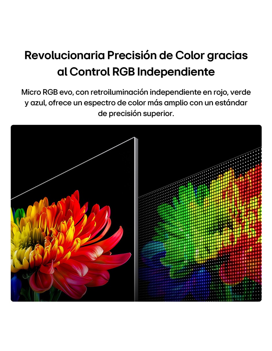 Pantalla Smart TV LG Mini LED de 4K 86MRGB95BSA con WebOS con AI Upscaling
