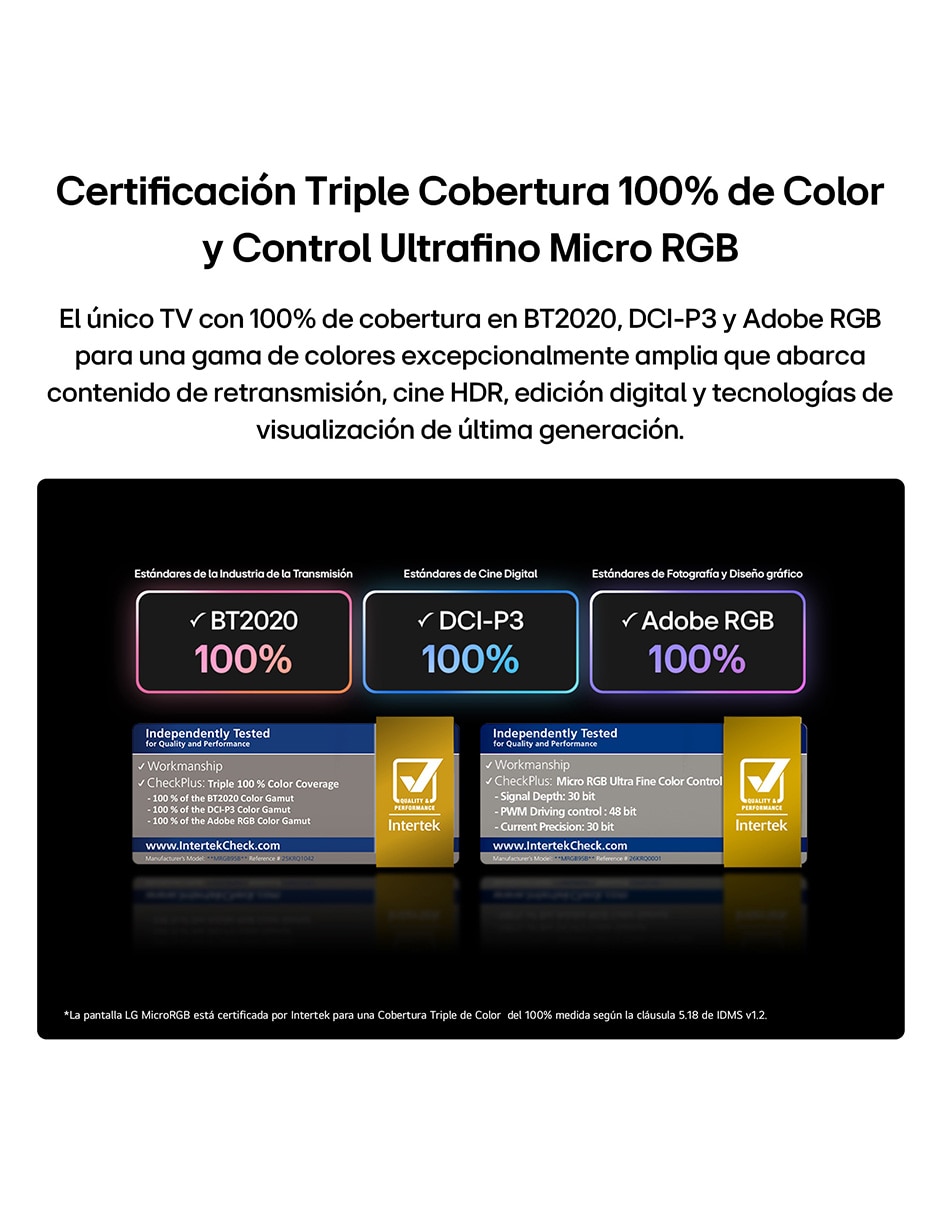 Pantalla Smart TV LG Mini LED de 4K 86MRGB95BSA con WebOS con AI Upscaling