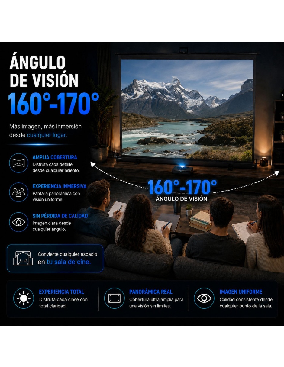 Pantalla proyector manual mkz-pantapull60m 6
