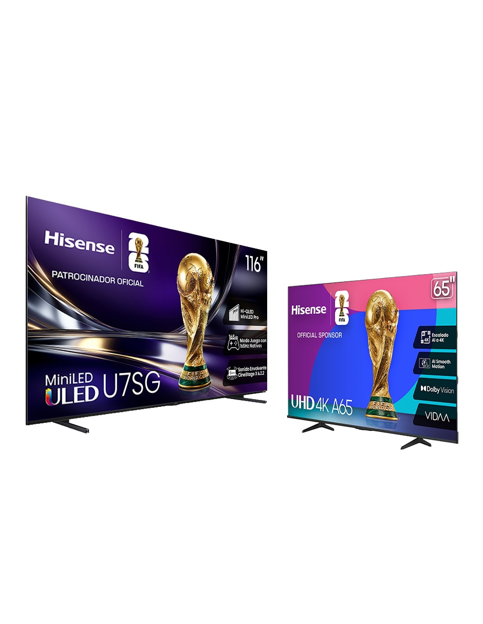 Television mini led de 4k 116u7sg+65a65nv con android tv con hi-view ai engine x