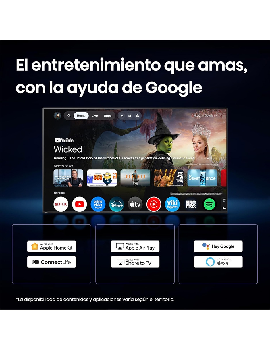 Pantalla smart TV Hisense Mini LED de 55 pulgadas de 4K 55UR8SG con Android TV con Hi-View AI Engine X