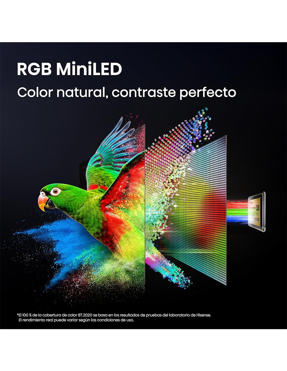 Pantalla Smart TV Hisense MiniLED de 85 pulgadas 4K 85UR8SG con Google TV con Hi-View AI Engine X