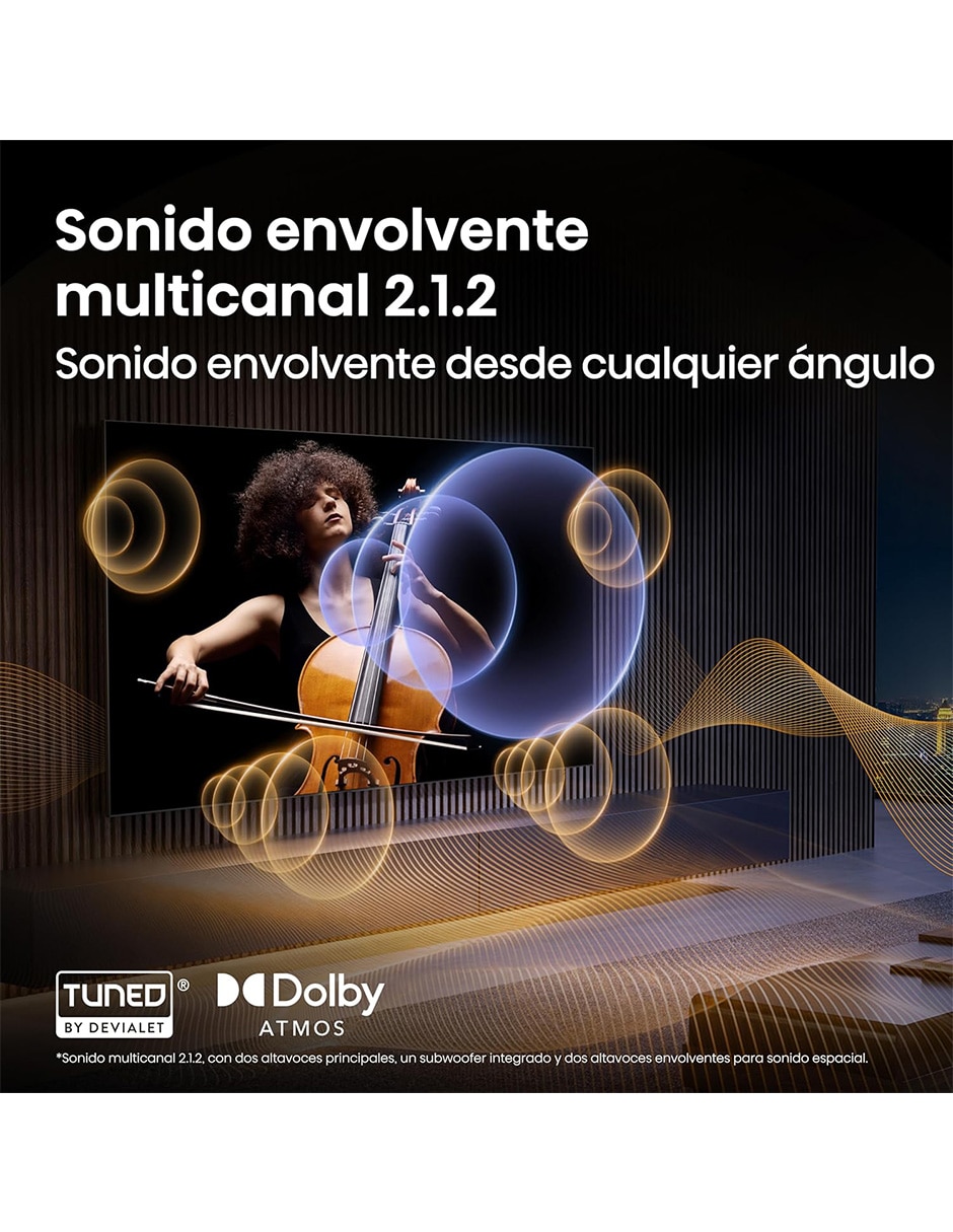 Pantalla Smart TV Hisense MiniLED de 85 pulgadas 4K 85UR8SG con Google TV con Hi-View AI Engine X