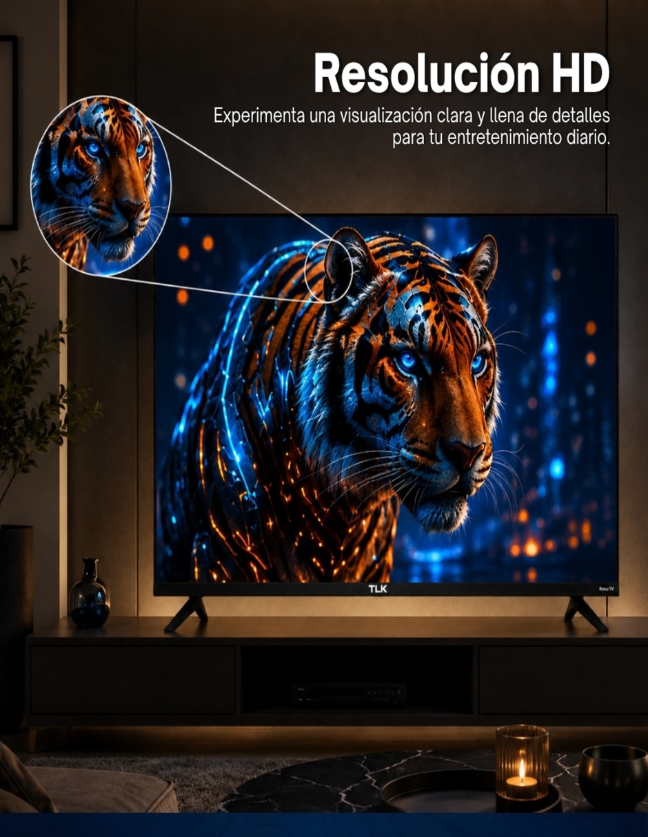 Pantalla Smart Tv led de hd tlk32r05 con roku tv 4