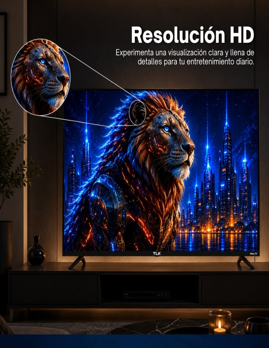 Pantalla Smart TV led de HD TLK40FR_05 con Roku TV 6