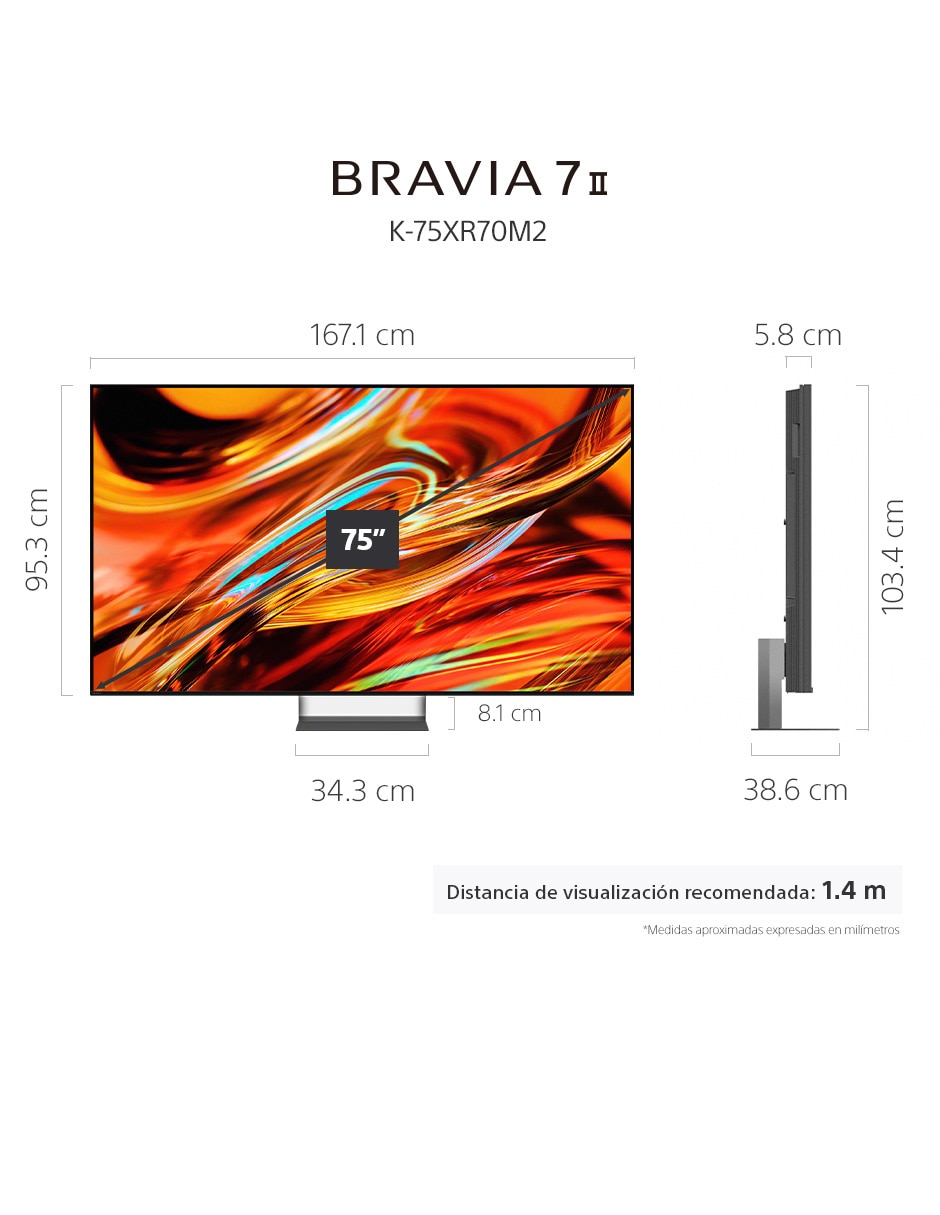 Pantalla Smart TV LCD de 75 pulgadas 4K/UHD Bravia 7 II con Android Tv con AI picture 7