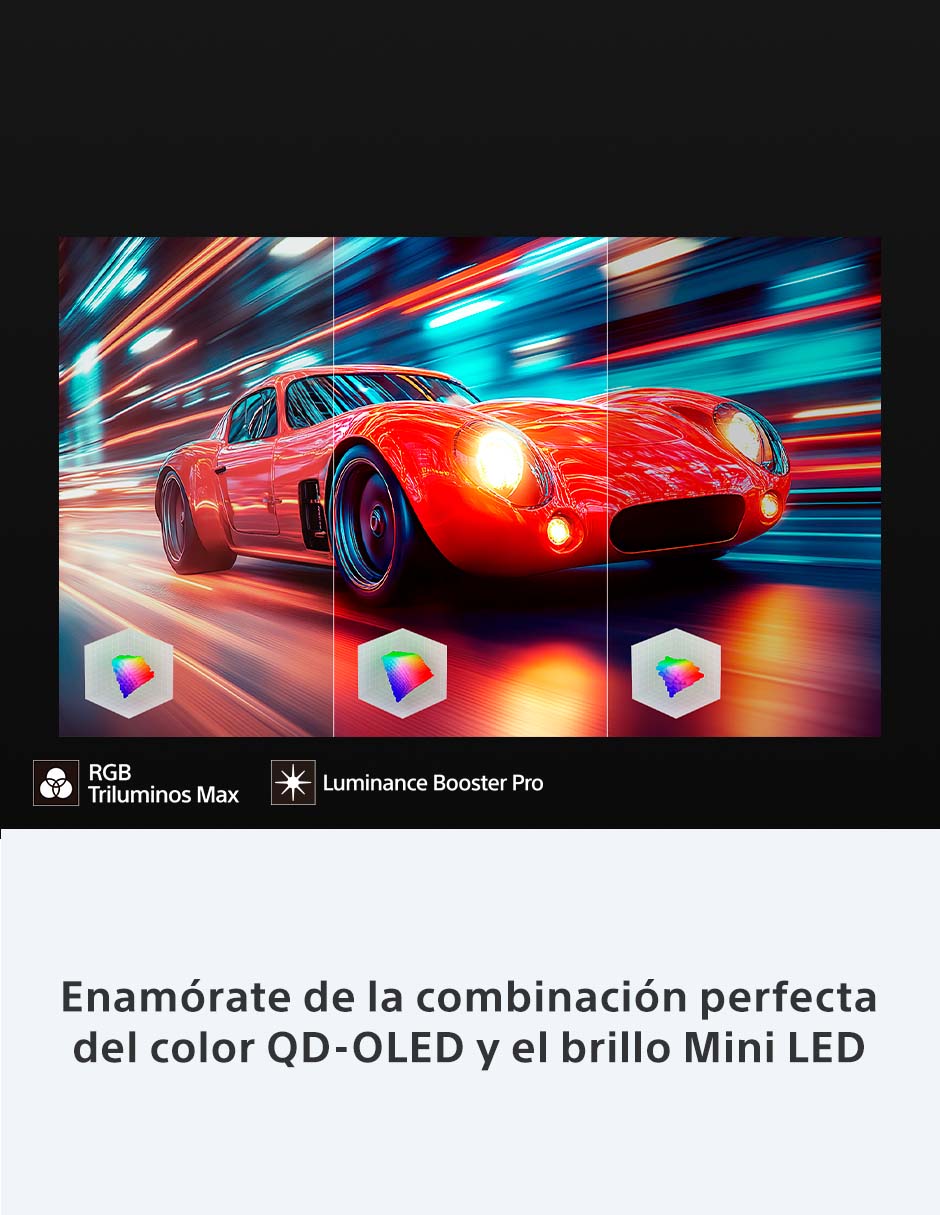 Pantalla Smart TV Sony micro RGB de 75 pulgadas 4K/UHD Bravia 9 II con Android TV con AI picture