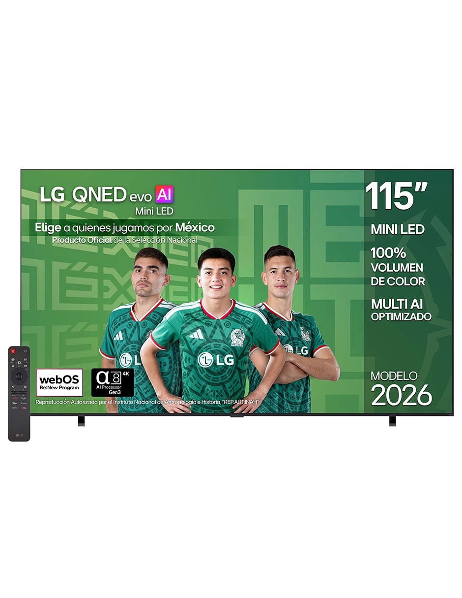 Pantalla Smart TV LG de 115 pulgadas 4K 115QNED90BS con WebOS con evo AI