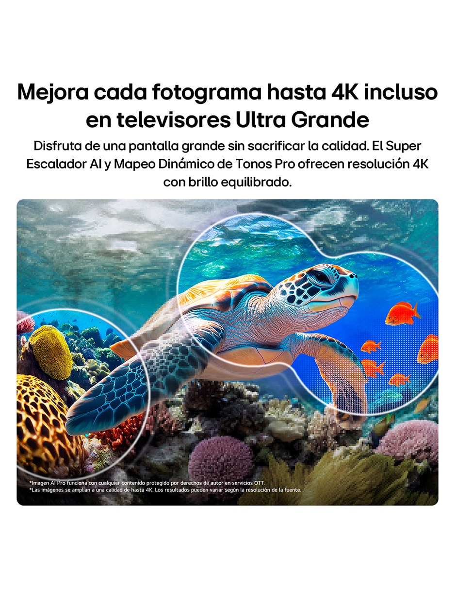 Pantalla Smart TV LG de 115 pulgadas 4K 115QNED90BS con WebOS con evo AI
