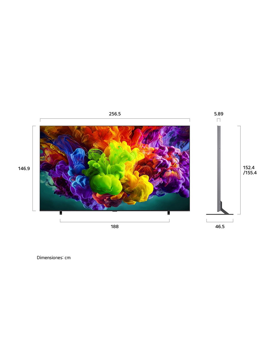 Pantalla Smart TV LG de 115 pulgadas 4K 115QNED90BS con WebOS con evo AI