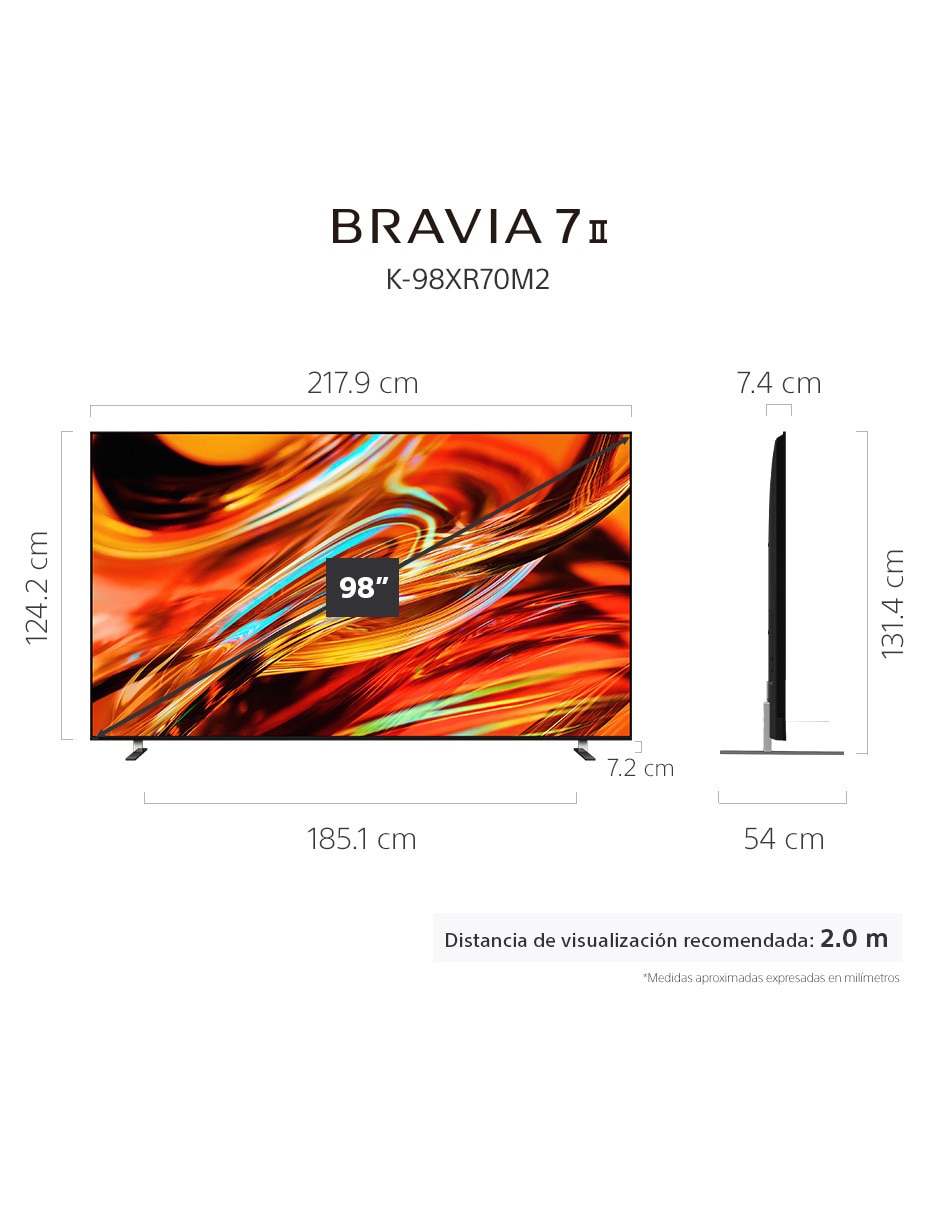 Pantalla Smart TV micro RGB de 98 pulgadas 4K/UHD Bravia 7 II con Android TV con AI picture 7