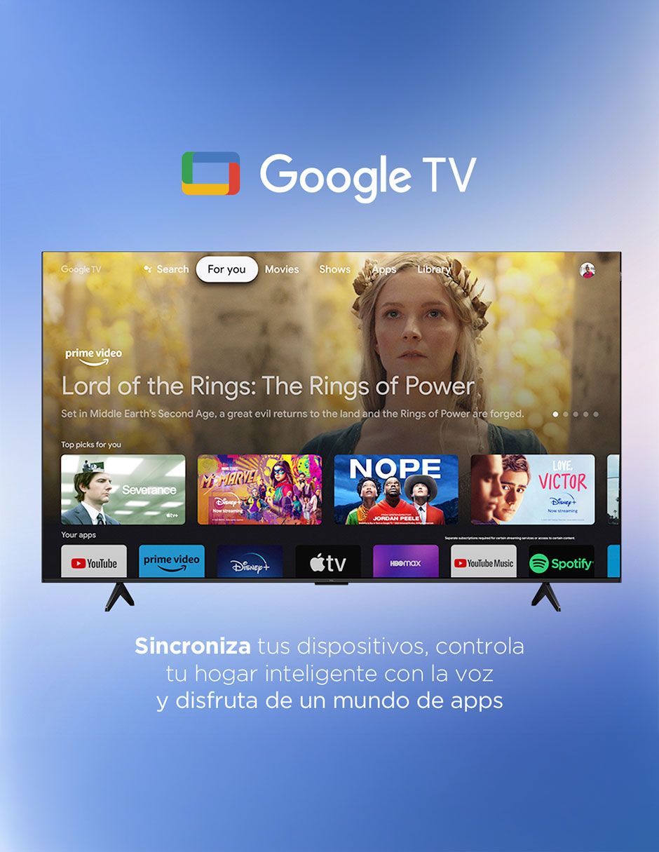 Pantalla Smart TV QLED de 65 pulgadas 4K/UHD 65Q65L con Google TV 12