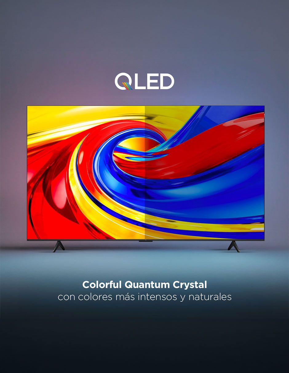 Pantalla Smart TV QLED de 65 pulgadas 4K/UHD 65Q65L con Google TV 4
