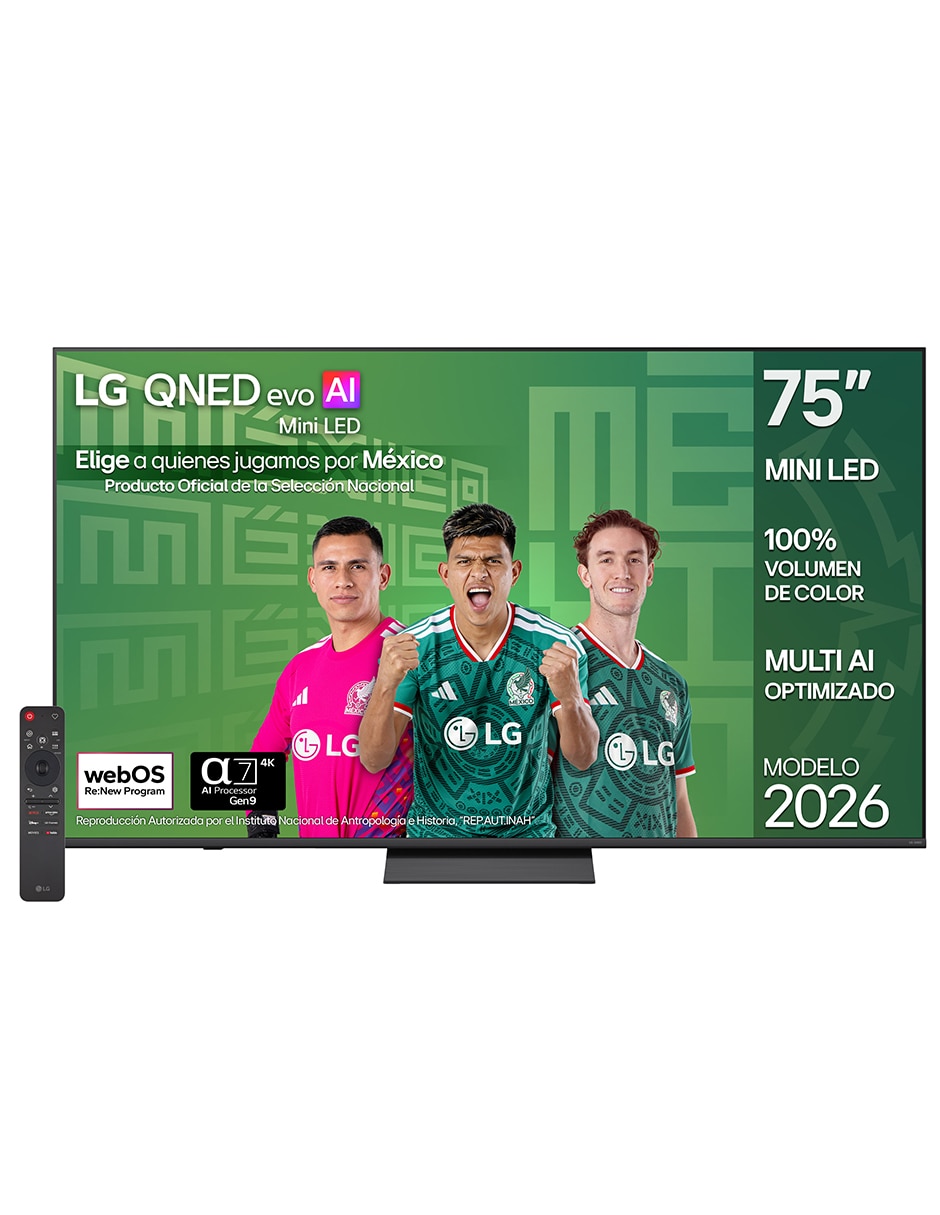 Pantalla Smart TV Lg mini led de 4K 75qned81bsg con webos con evo ai
