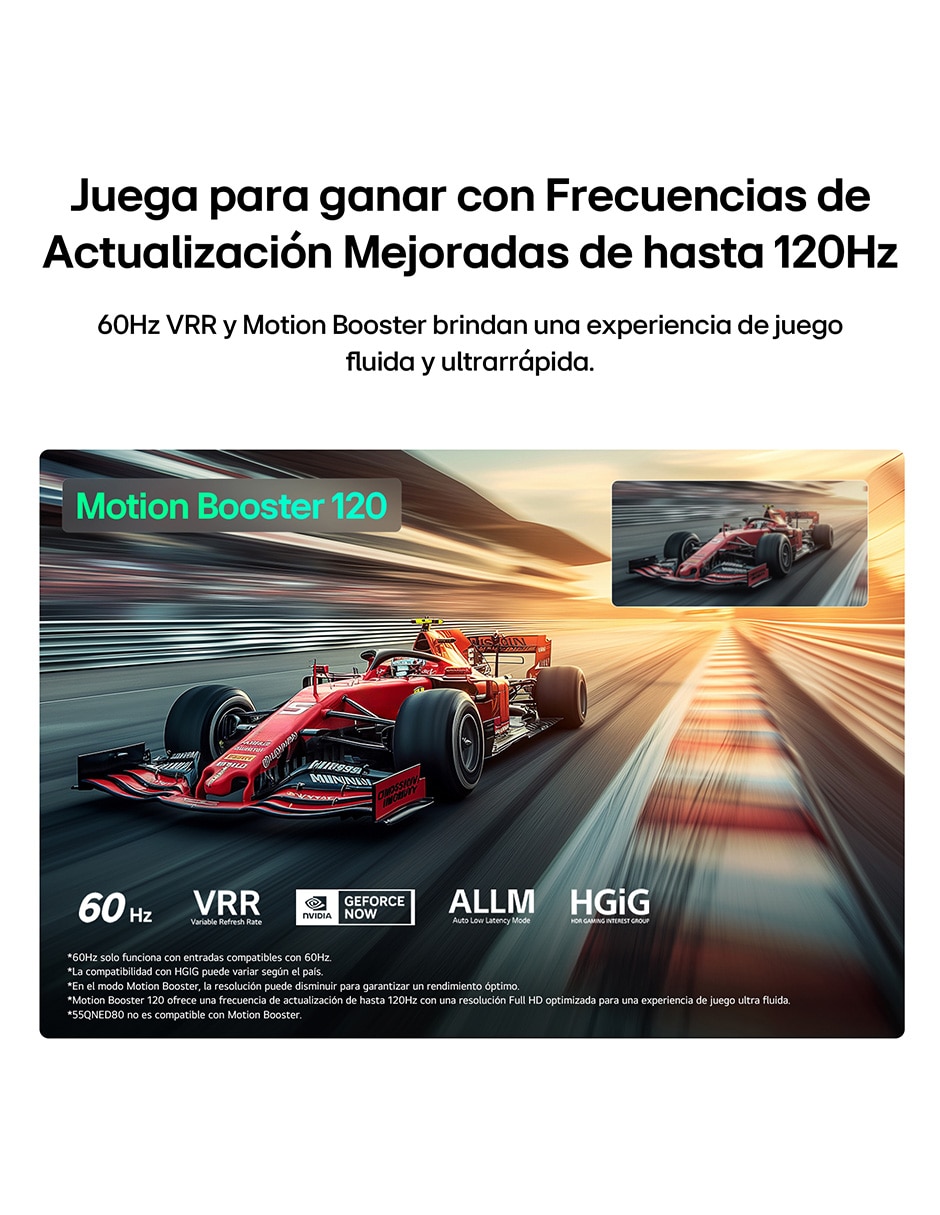 Pantalla Smart TV Lg mini led de 4K 75qned81bsg con webos con evo ai
