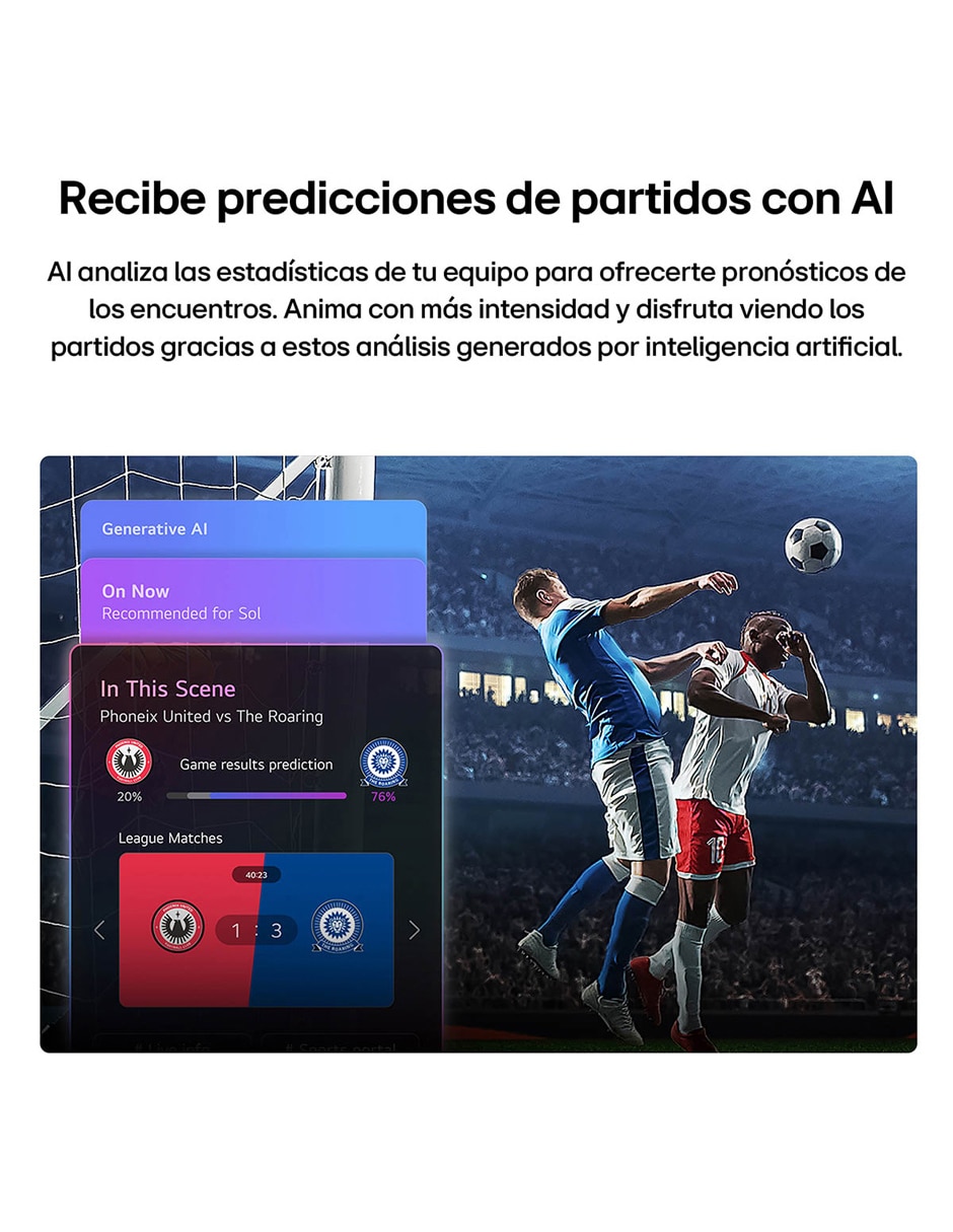 Pantalla smart tv television mini led qned de 4k 55qned74bsa con webos con evo ai 15