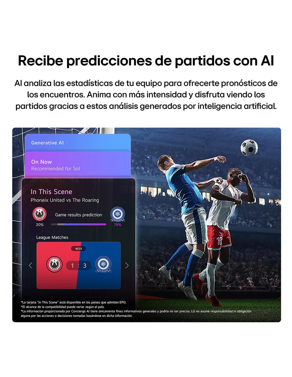 Pantalla smart tv television mini led qned de 4k 85qned74bsa con webos con evo ai 15