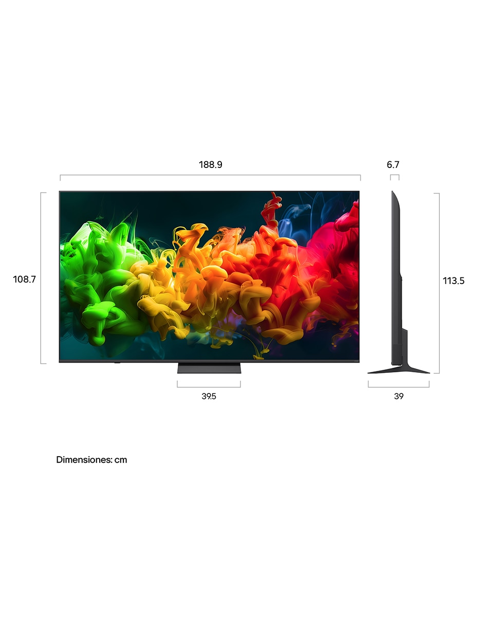 Pantalla Smart TV Mini LED QNED de 85 pulgadas 4K 85QNED81BSG con WebOS con evo AI 16